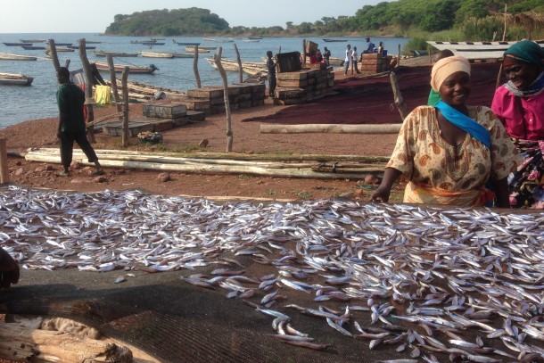Fish smoking in Tanzania. Photo: Kari Hämekoski, NEFCO