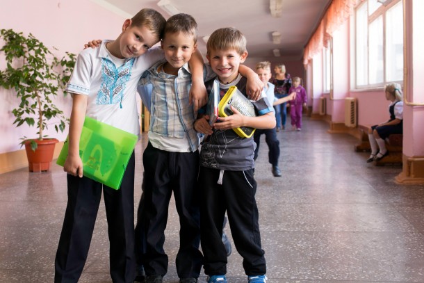 School children in eastern Ukraine will benefit from the energy efficiency investments. Photo: Patrik Rastenberger