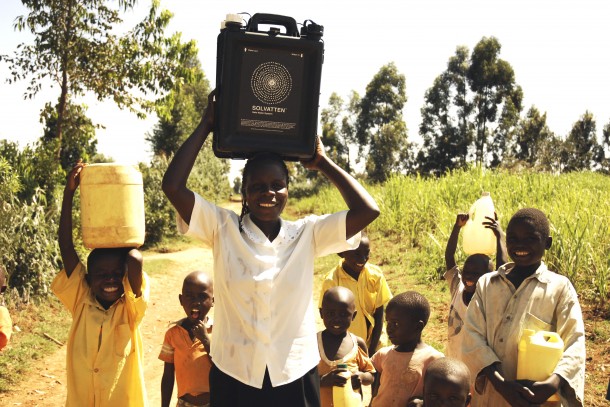 The Swedish company Solvatten uses solar radiation and heat to purify water in Kenya. Photo: Solvatten
