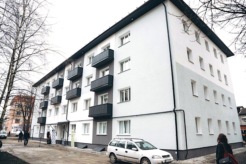 An overhauled dormitory building in Ivano-Frankivsk